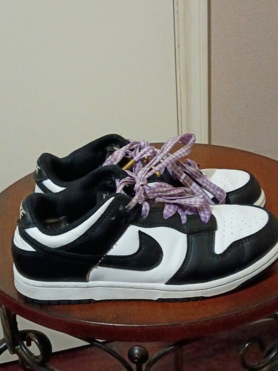 Nike Other - Nike Dunk Low Shoes Size 2.5Y Youth Black White Panda Dunks CW1588-100 Sneakers